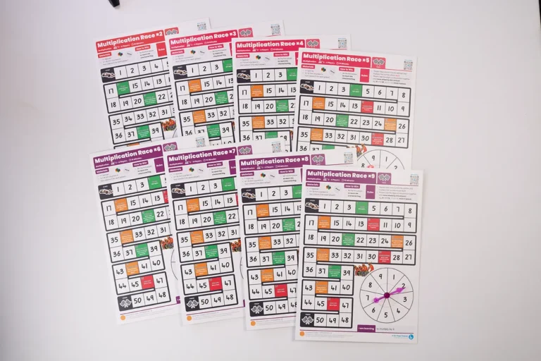 Multiplication Race Game Pack