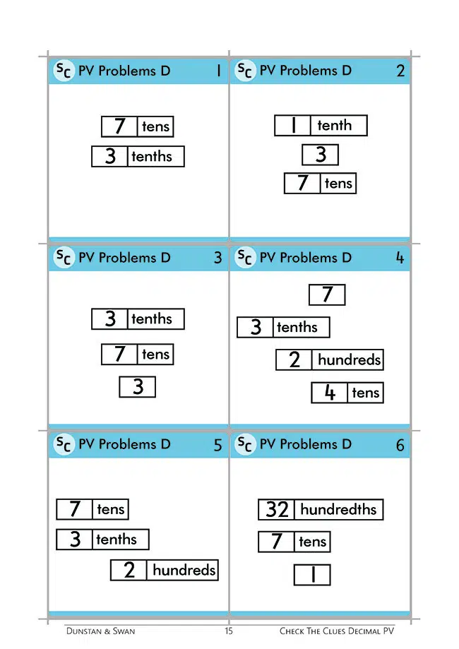 Check the Clues Place Value - Decimal Numbers - Image 5