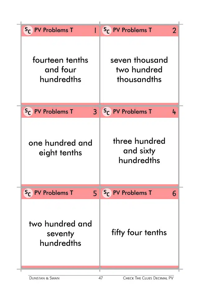 Check the Clues Place Value - Decimal Numbers - Image 9