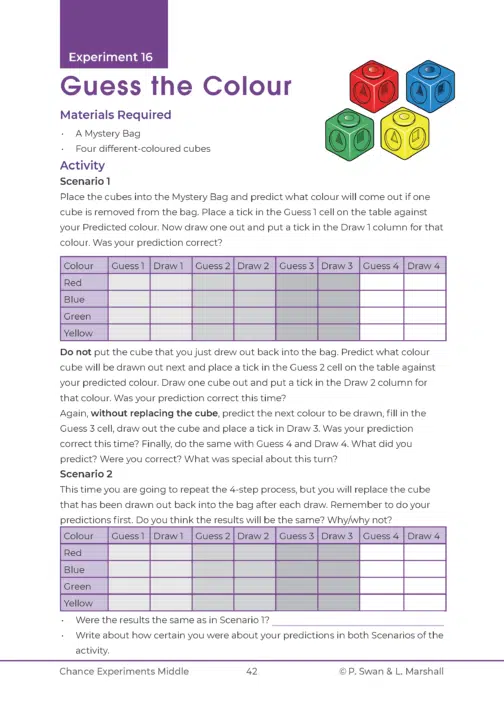 Probability Chance Experiments - Middle Primary - Image 5