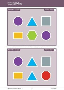 Beginner Bingo – 2D Shapes (Download)