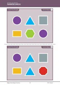 Beginner Bingo - 2D Shapes (Download)
