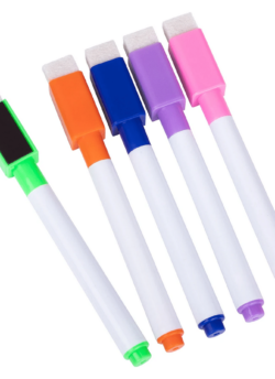 Coloured Write n Wipe Pens – 5 Pack
