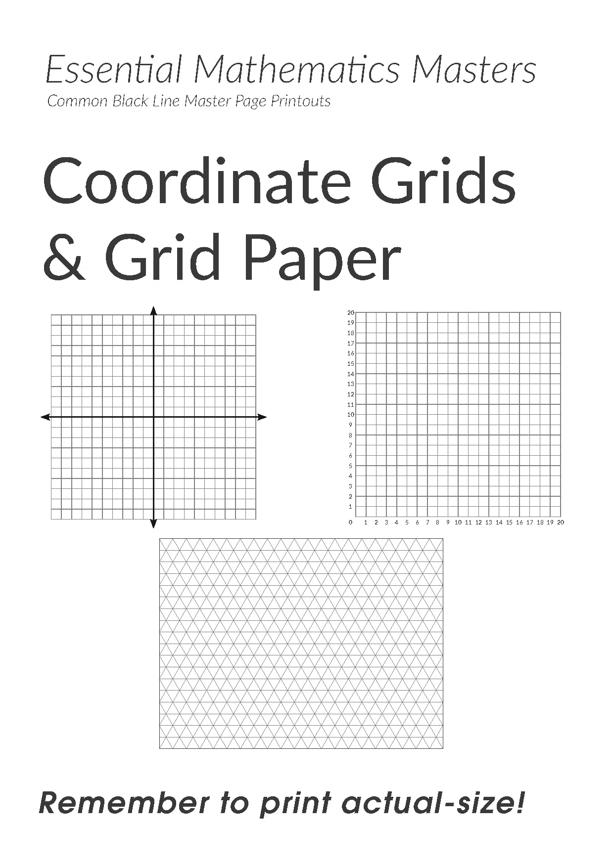 Essential Mathematics Master Pages - Coordinate Grids (Download)