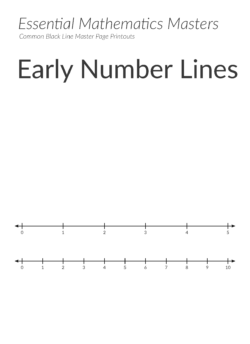 Essential Mathematics Master Pages – Early Number Lines Printables (Download)