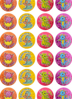 Dragons – Laser Stickers (Pack of 84)