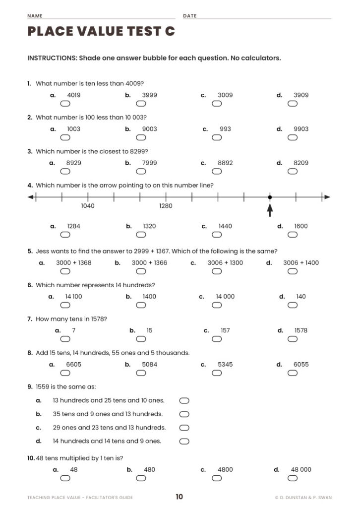 Teaching Place Value Facilitators Guide | Dr Paul Swan