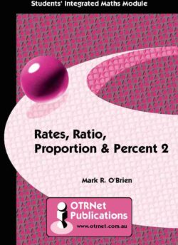 OTR Module: G02 Rates, Ratio, Proportion & Percent 2 Student Book (Printed Book)