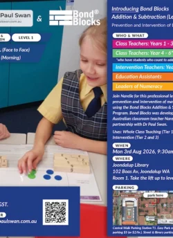 (August 3 2026) Live PL Ticket (Perth): Bond Blocks Addition & Subtraction Kit – Level 1 PL