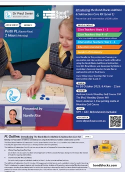 (October 10) Live PL Ticket (Perth): Bond Blocks Core Addition & Subtraction Kit – Level 1 PL