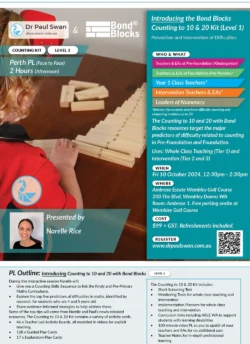(October 10) Live PL Ticket (Perth): Bond Blocks Counting Kit – Level 1 PL