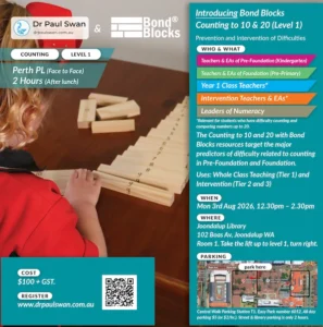 (August 3 2026) Live PL Ticket (Perth): Bond Blocks Counting Kit - Level 1 PL