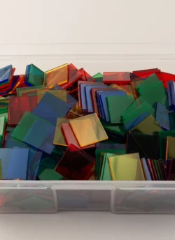 Square Colour Tiles – Transparent (500pc)