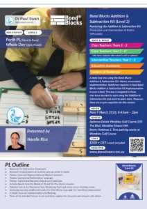 (TBA) Live PL Ticket (Perth): Bond Blocks Core Addition & Subtraction Kit - Level 2 PL