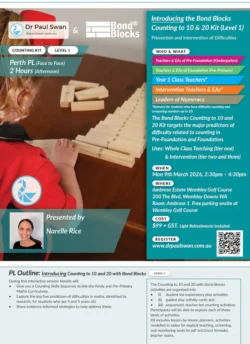 (TBA) Live PL Ticket (Perth): Bond Blocks Counting Kit – Level 1 PL