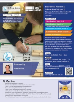 (April 9 2026) Live PL Ticket (Adelaide): Bond Blocks Addition & Subtraction Kit – Level 2 PL