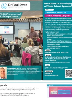 (Oct 19 2026) Live PL Ticket (Perth): Mental Maths: Developing a Whole School Approach