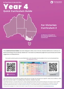 VC2 Quick Curriculum Guide Book – Year 4