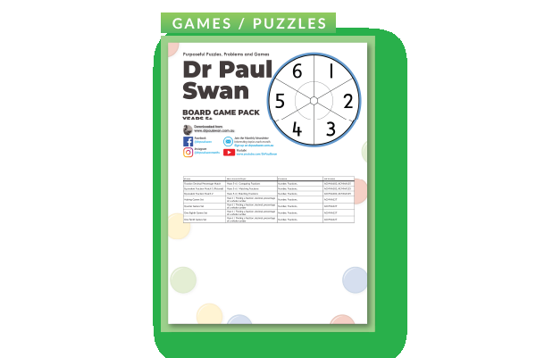 Dr Paul Swan Free Board Game Pack Years 5+