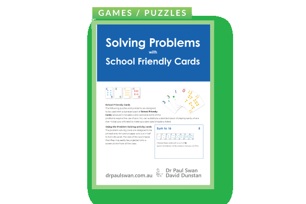 Solving Problems with School Friendly Cards